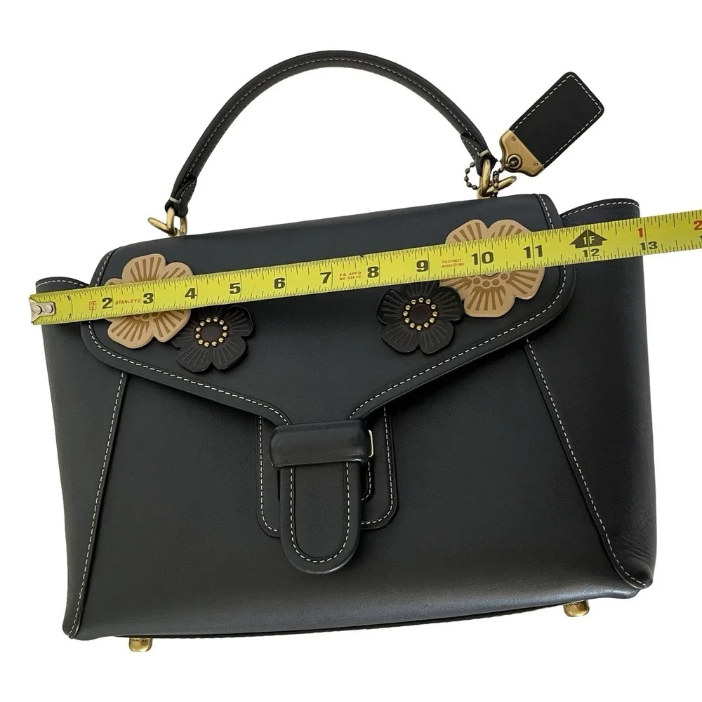 COACH 1941 Courier‎ Tea Rose Glovetanned Leather Satchel Carryall 88348 Navy Bag
